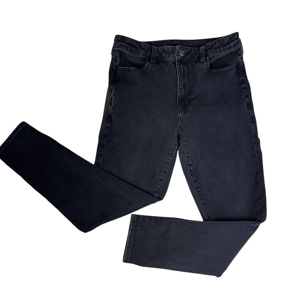 AMERICAN EAGLE WOMEN'S NE(X)T LEVEL STRETCH BLACK SKINNY JEANS SIZE 12 SHORT